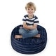 preview thumbnail 15 of 47, Cheer Collection Faux Fur Bean Bag and Stuffed Animal Storage Case Blue