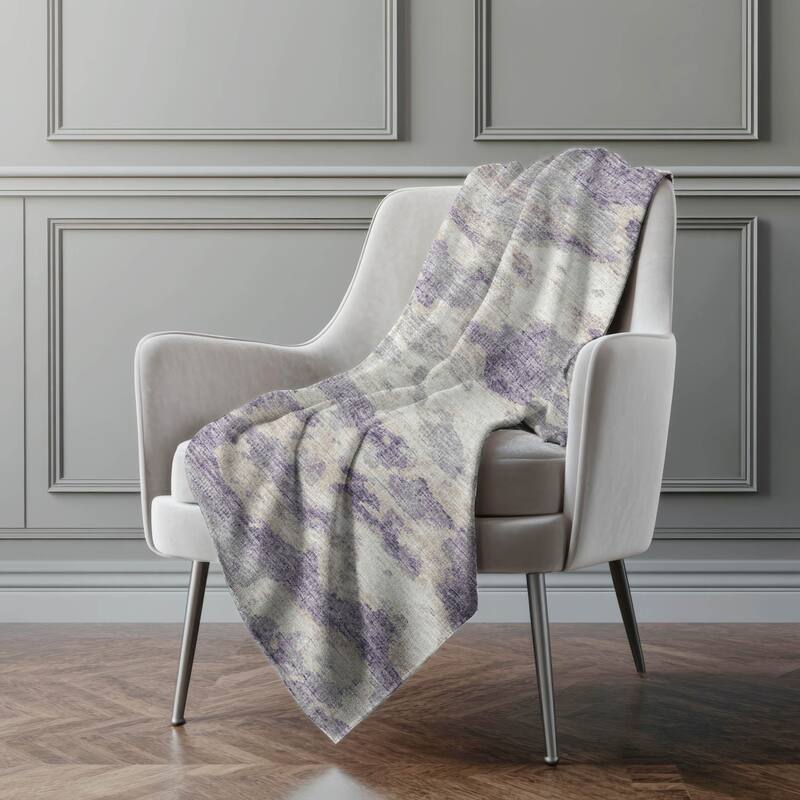 Premium Machine Washable ASB71 Abstract Modern Sherpa Throw Blanket