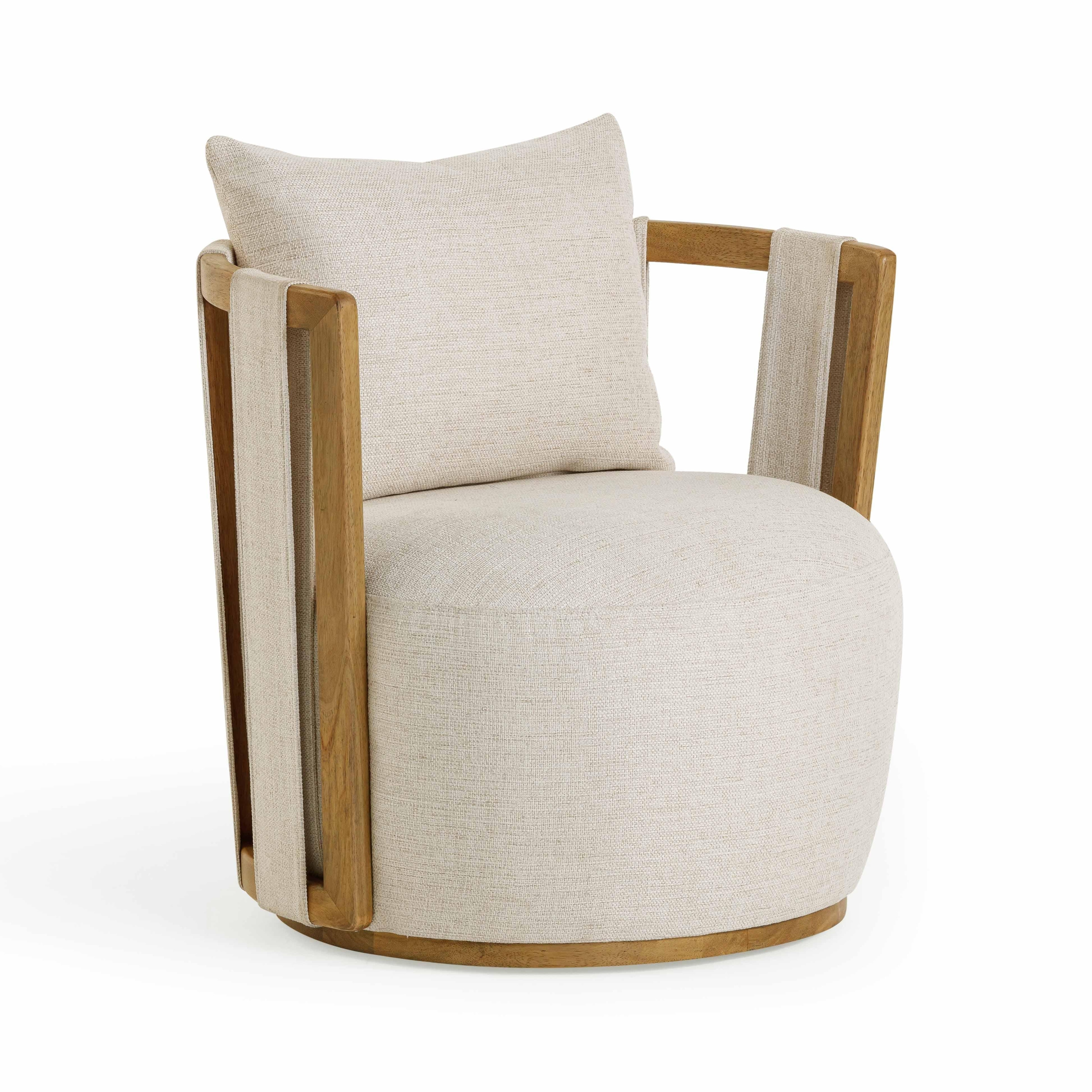 Paolo Upholstered Swivel Accent Chair