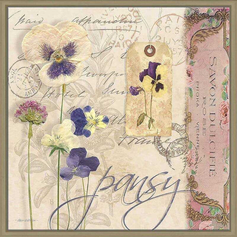 "Pansy" Print on Floating Canvas