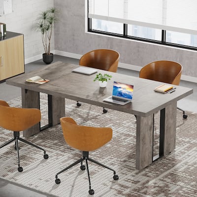 6FT Rectangular Conference Table Office Meeting Room Table