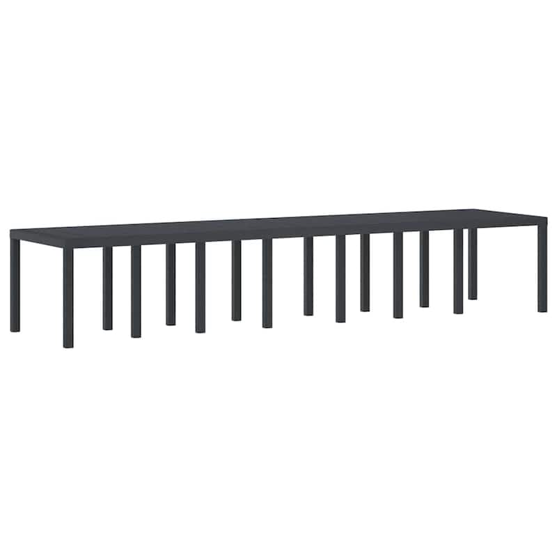 vidaXL Garden Table Anthracite/Brown poly rattan