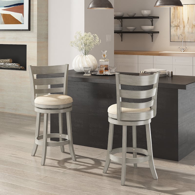 Rovinj Ladder Back 24"H Swivel Counter Height Stool