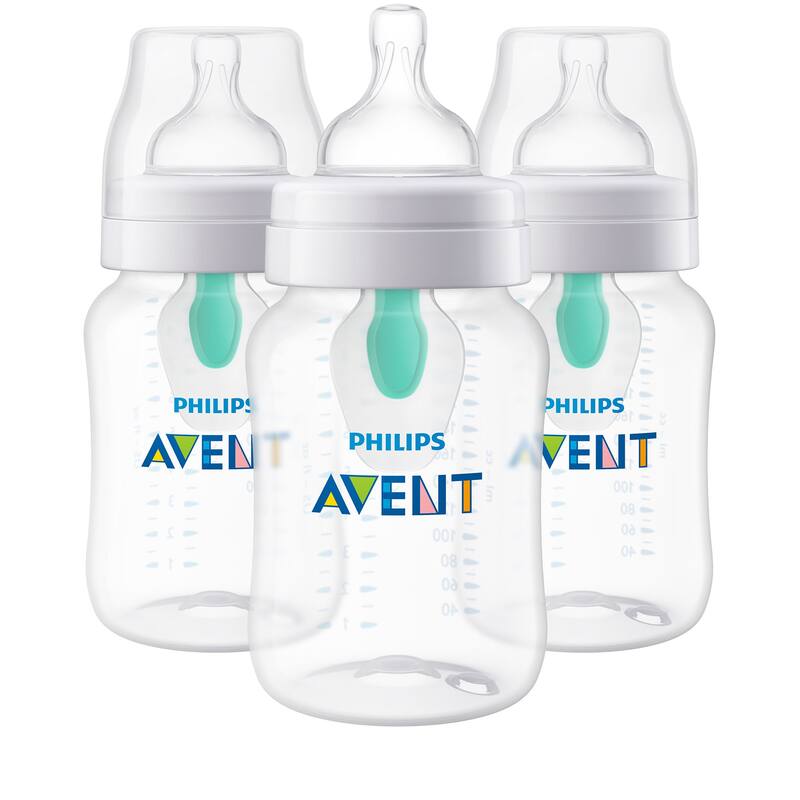 Philips Avent Anti-colic Bottle With AirFree Vent 9oz 3pk - Silicon/Plastic - Clear