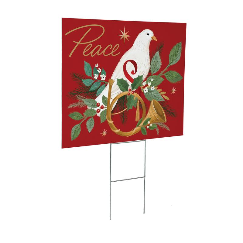 Dove of Peace Yard Sign - 24" x 18" - Multicolor