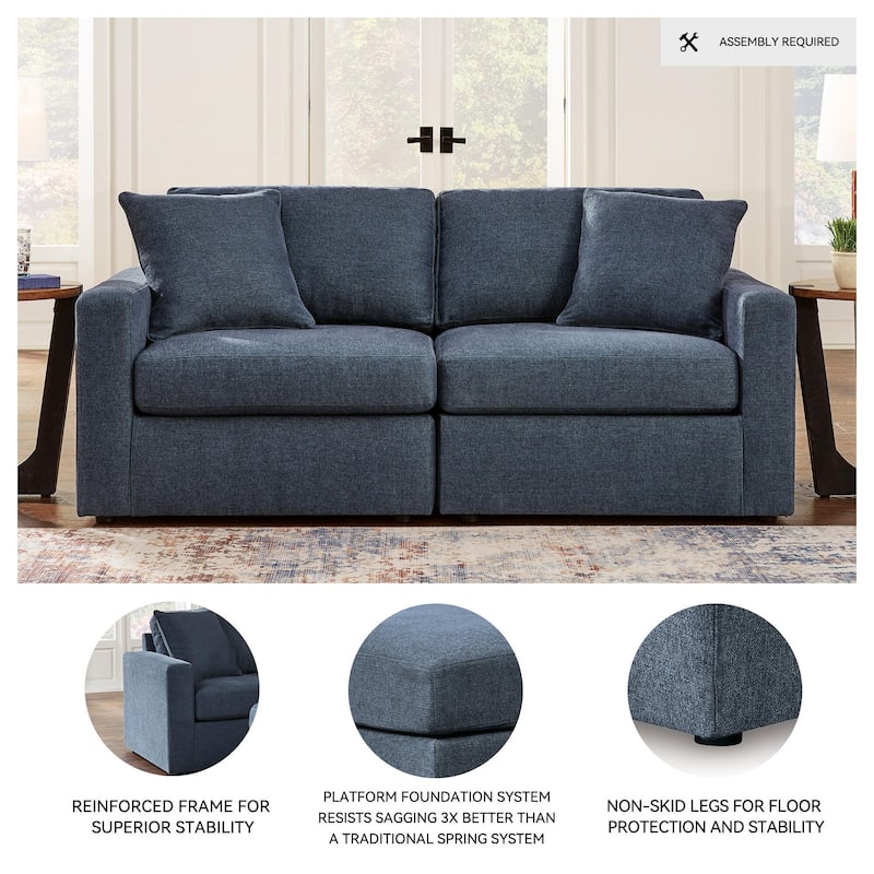 Signature Design by Ashley Modmax 2-Piece Loveseat - 76" W x 37" D x 36" H