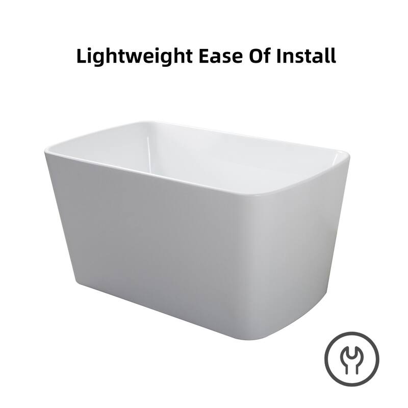ABRUZZO Acrylic Freestanding Soaking Bathtub with Seat