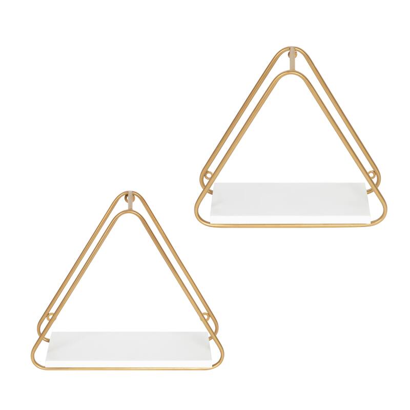 Kate and Laurel Tilde Triangle Accent Shelf Set - 2 Piece