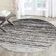 preview thumbnail 7 of 161, SAFAVIEH Adirondack Vera Modern Ombre Distressed Area Rug 10' Round - Silver/Black