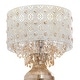 preview thumbnail 3 of 11, River of Goods Solvang Jeweled Metal/Mosaic Base Cascading Crystal Table Lamp - 14"L x 14"W x 25"H