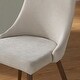 preview thumbnail 3 of 2, Set of 2 Beige and Brown Contemporary Side Chairs 35.75"