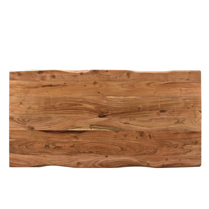 Timbergirl Solid Wood Live Edge Dining Table - 71"