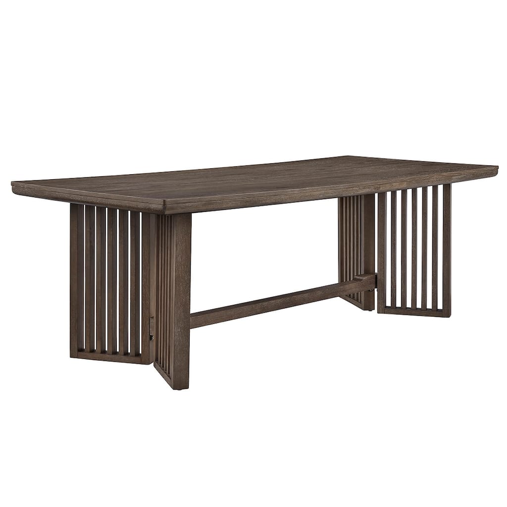 Magnussen Home Kavanaugh Weathered Kona Brown Trestle Dining Table - 40''W x 90''D x 30''H