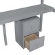 preview thumbnail 14 of 28, Kid Bed Frame Wood Twin Loft Bed with Under-bed Built-in Desk and Storage Cabinet