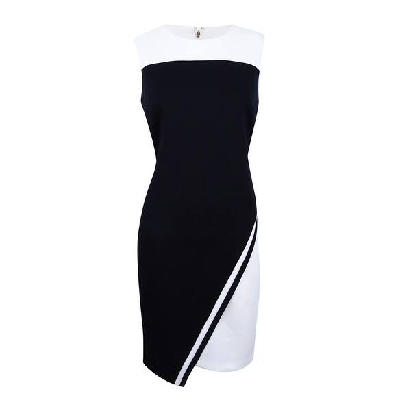 Shop Tommy Hilfiger Women S Colorblocked Asymmetrical Scuba Dress