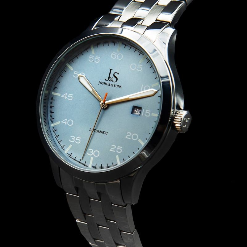 Joshua & Sons Men's Date Automatic Stainless Steel Bracelet Watch
