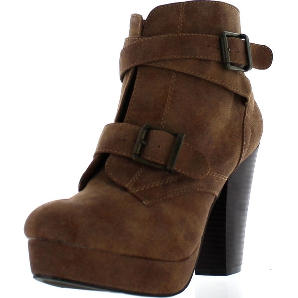 bamboo platform ankle booties