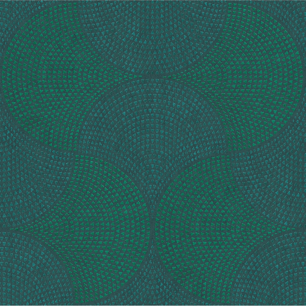 Advantage Bel Air Teal Fan Wallpaper - 20.9in x 396in x 0.025in - 20.9in x 396in x 0.025in