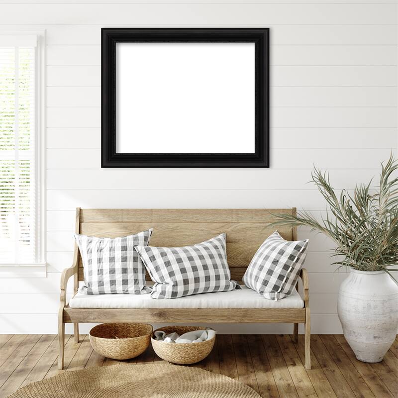 Amanti Art Parlor Black Framed Dry Erase Magnetic Board