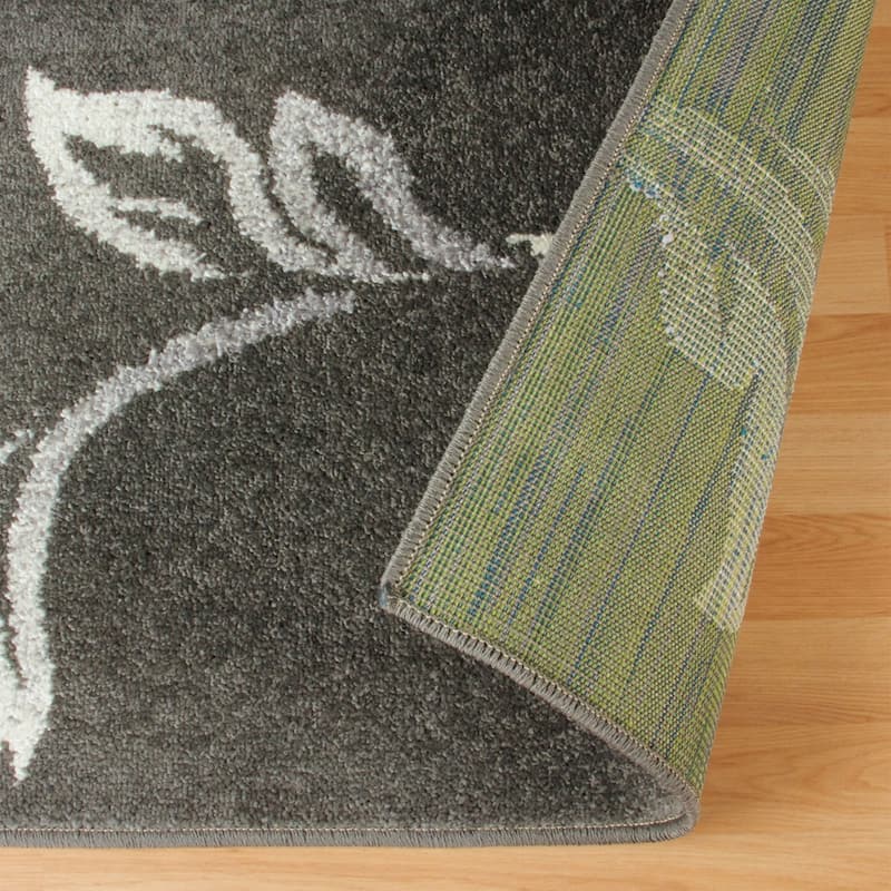 Superior Floral Vine Modern Indoor Area Rug or Runner