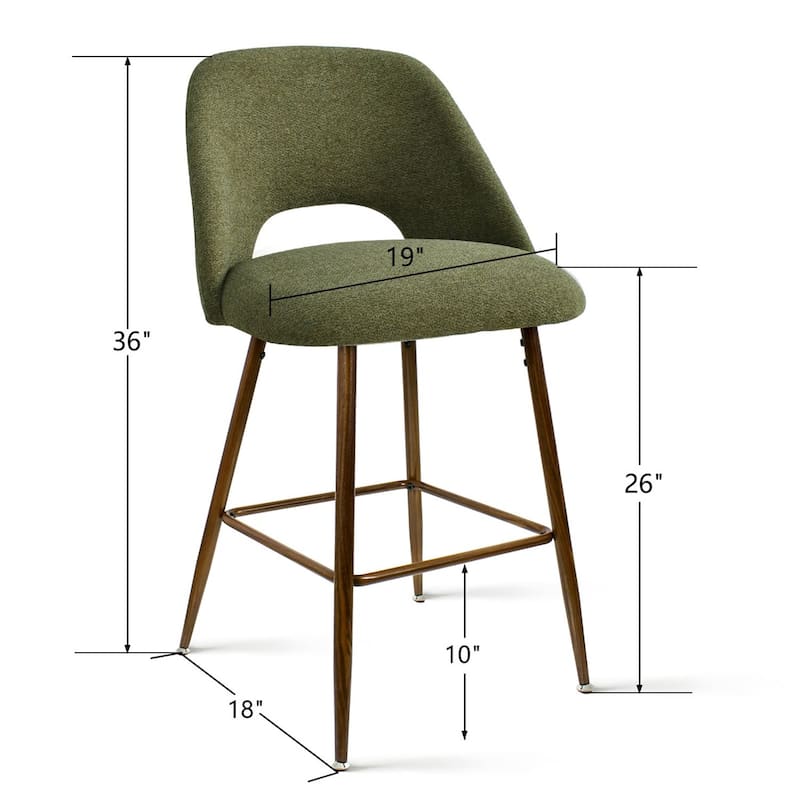 3 Pieces Counter Stool with Metal Frame (Set of 3)