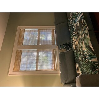 arlo cordless rustique blinds bamboo petite shades roman lift inch height overstock