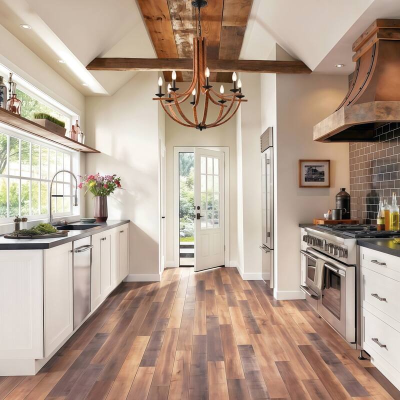 Rustic Candle Style Chandeliers Black and Faux Wood Chandelier
