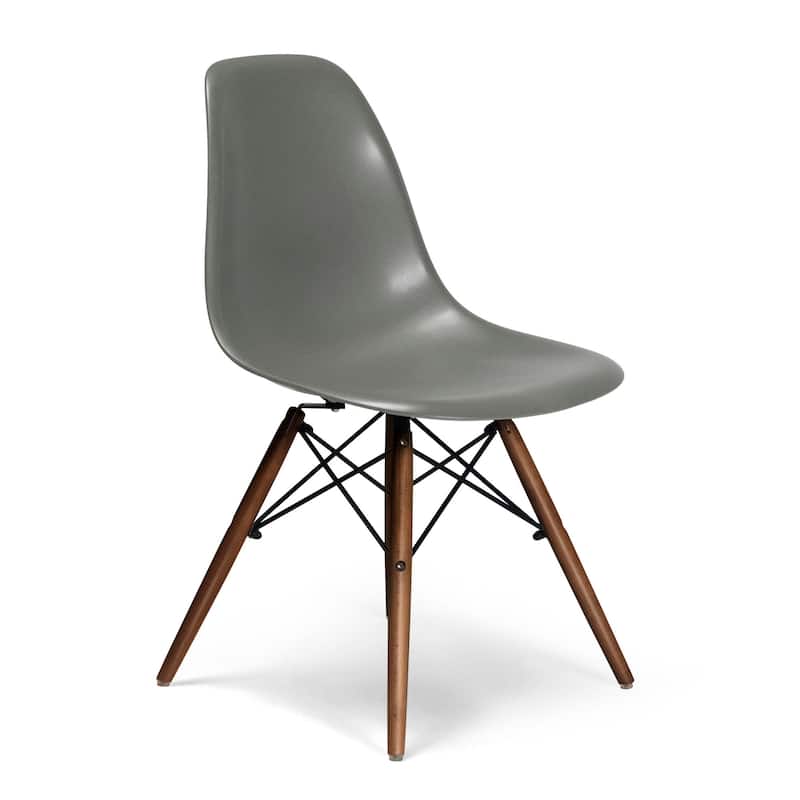 Paris-2 Side Chairs with Walnut Legs (Set of 2)