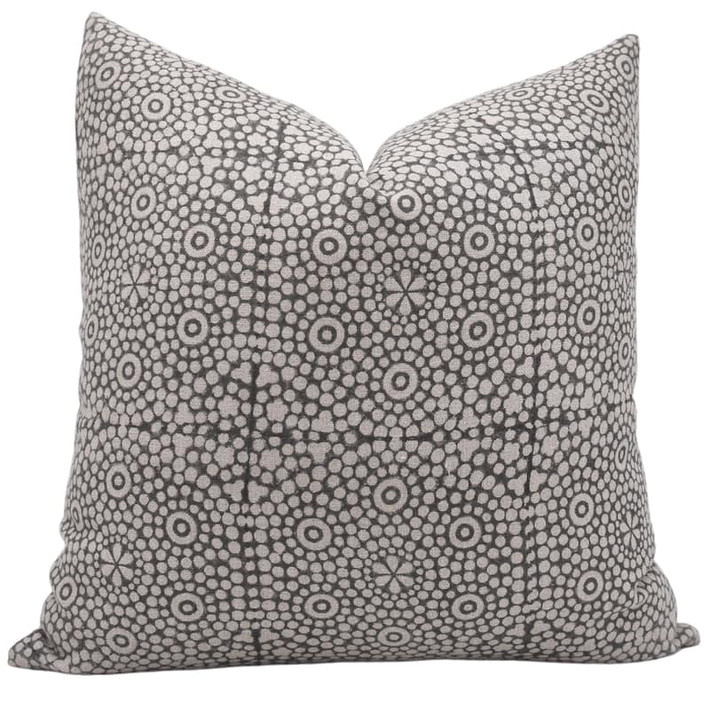 Fabdivine Linen Bohemian Block print pillow Cover - Pillow Covers - 14" x 20"