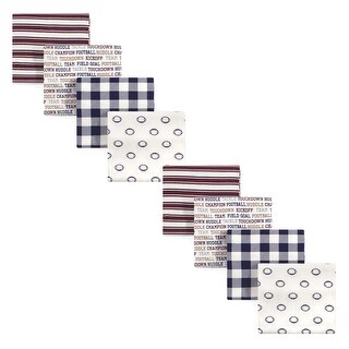 Hudson Baby Infant Boy Cotton Flannel Receiving Blankets Bundle Set, Football 8-Pack, One Size - Football 8-Pack - One Size