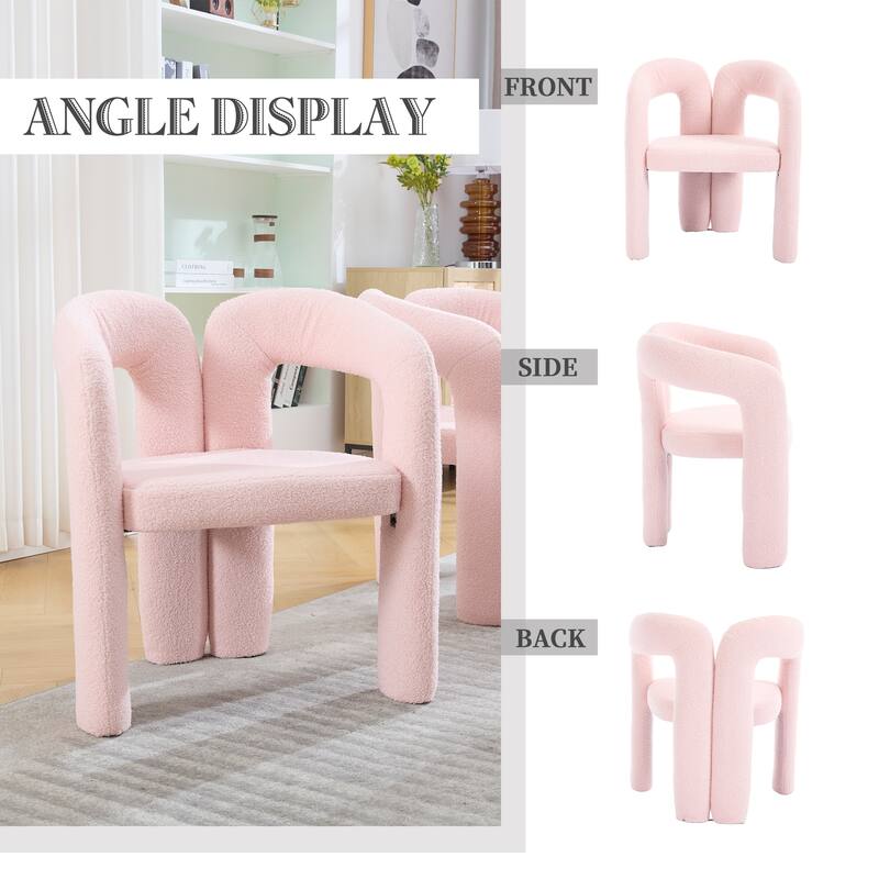Contemporary Velvet Fabric Upholstered Accent/Dining Chair /Barrel Side Chairs Kitchen Armchair for Living Room set of 2
