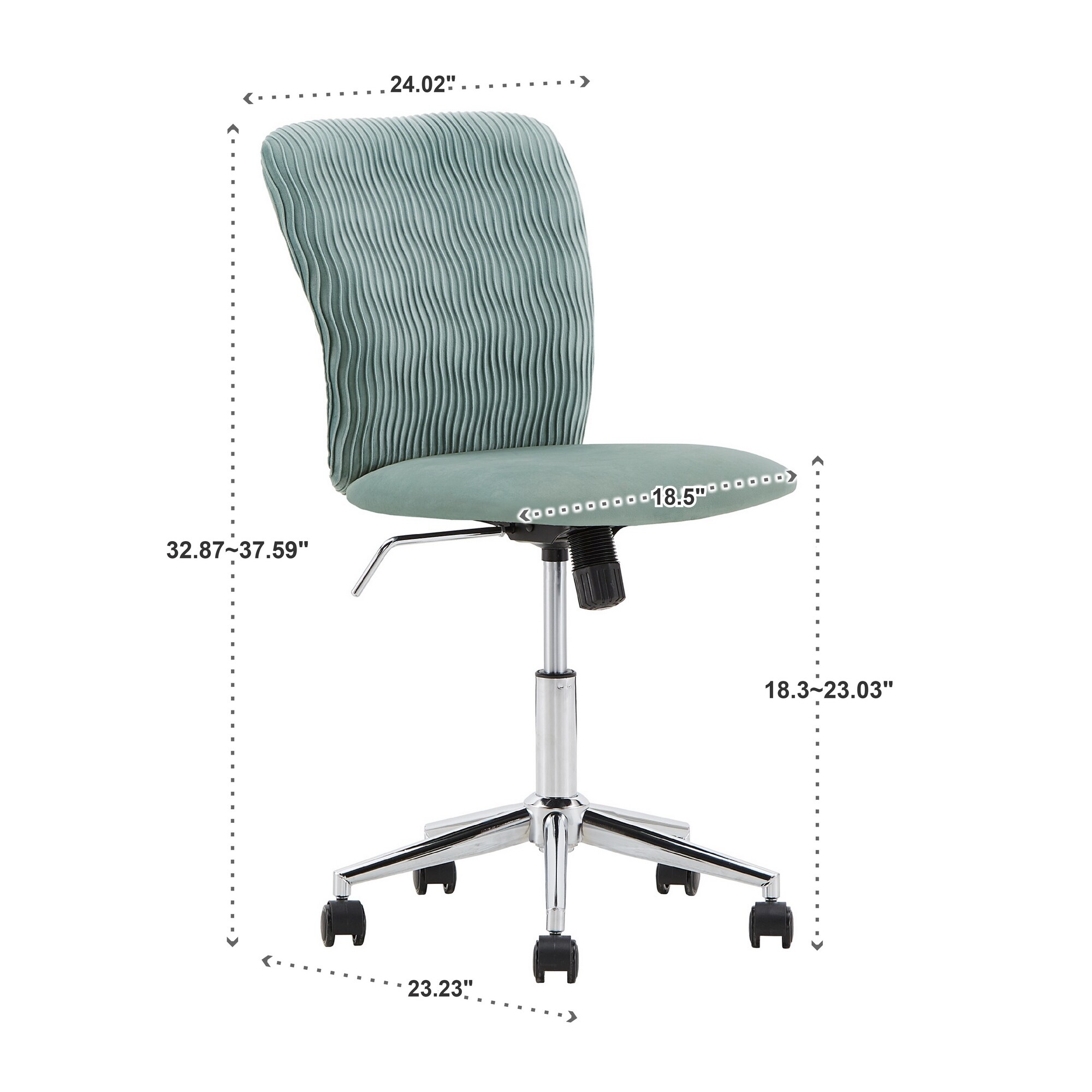 Lorelei Velvet Wave Pattern Office Chair by iNSPIRE Q Bold On