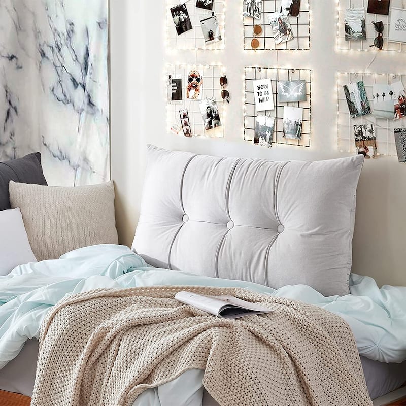 Rainha® Plush Tufted College Headboard by DormCo