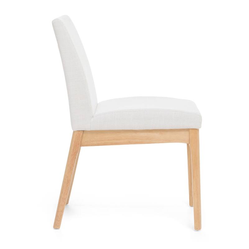 Set of 2 Dining Chairs Fabric Accent Chair Lounge Chair with Back