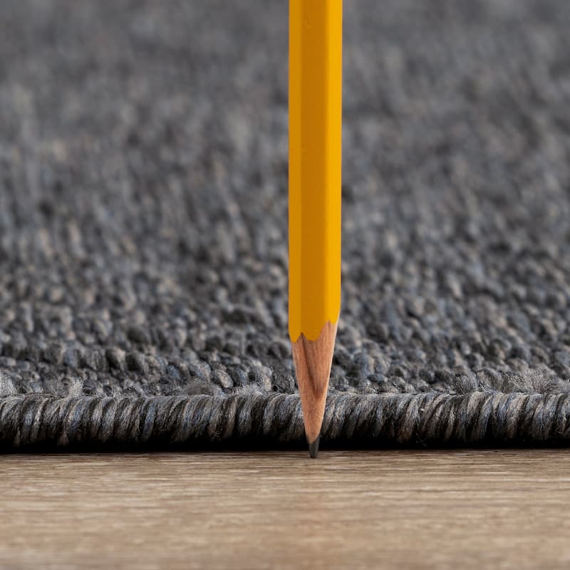 Alameda Solid Color Geometric Machine Washable Indoor Area Rug