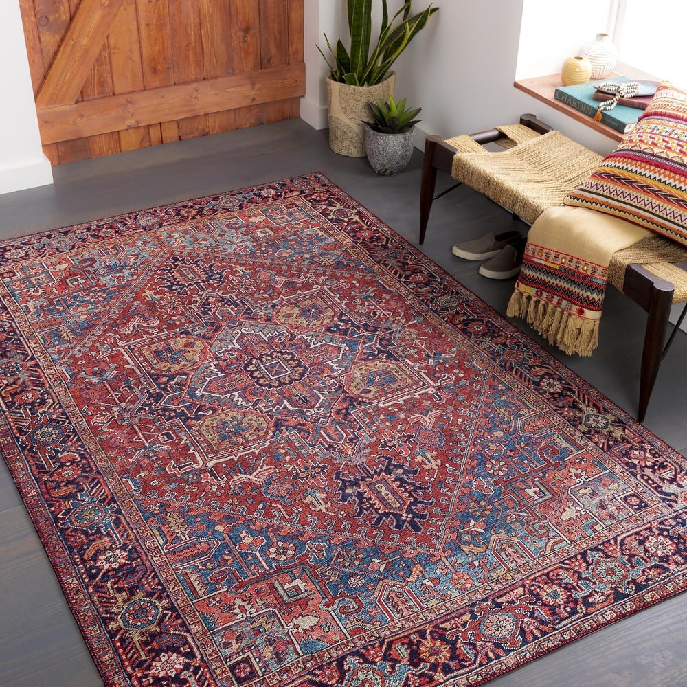 Livabliss Iris Updated Traditional Medallion Area Rug