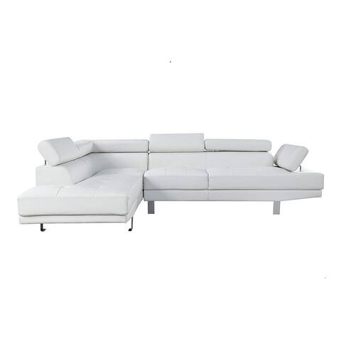 PU Upholstery Sectional Sofa with Adjustable Headrest