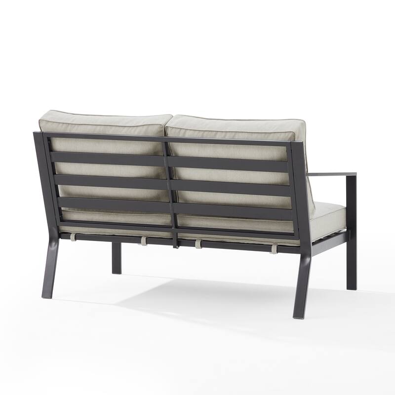 Crosley Clark Outdoor Metal Sectional Left Side Loveseat