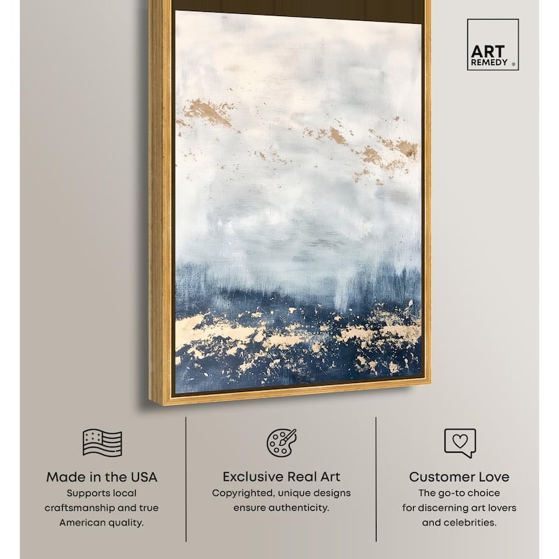 Ocean's Gold Hues II Canvas by Art Remedy