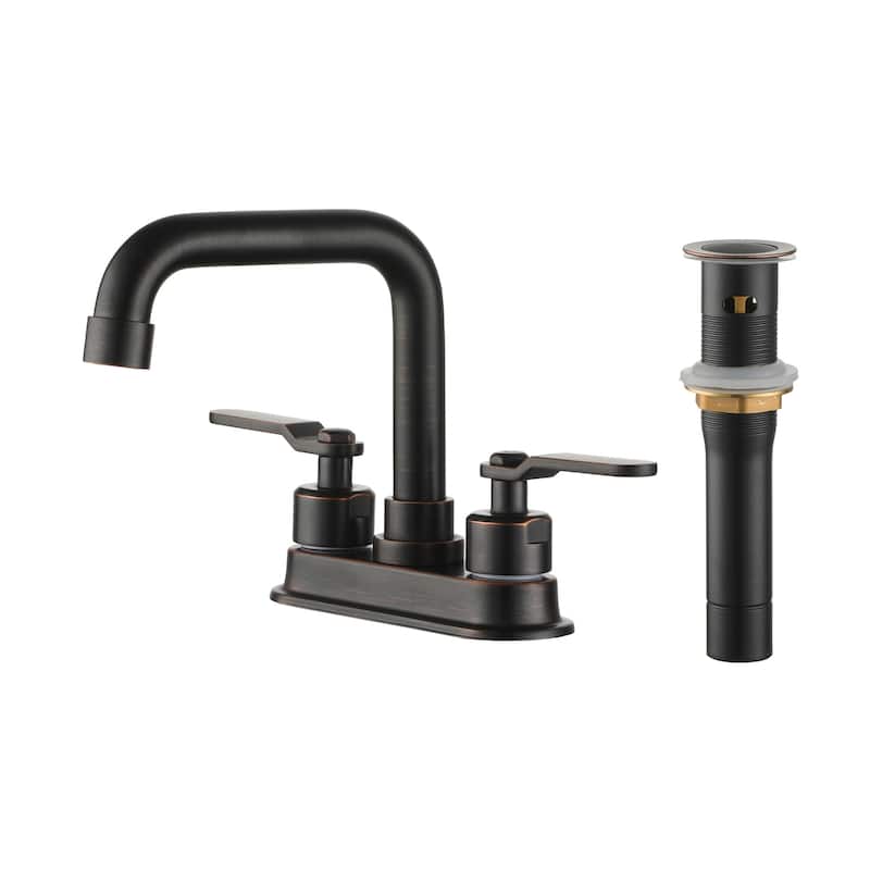 4 in. Centerset 2-Handle High-Arc Bathroom Faucet
