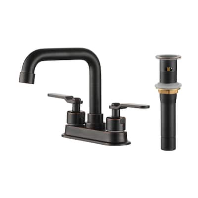 4 in. Centerset 2-Handle High-Arc Bathroom Faucet