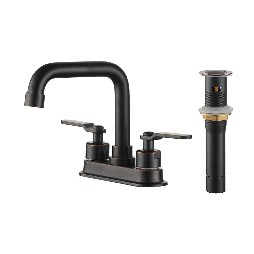 4 in. Centerset 2-Handle High-Arc Bathroom Faucet