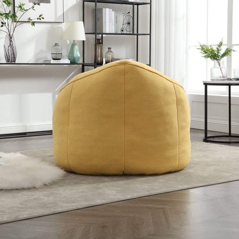 Compressed Foam Bean Bag Chair with Footrest - Plush Lounger for Modern Living Spaces