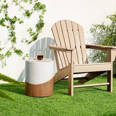 Glitzhome 17"H Multi-functional MGO Garden Stool Outdoor Table