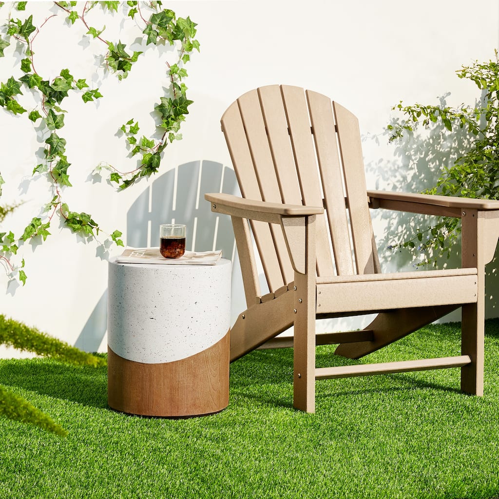 Glitzhome 17"H Multi-functional MGO Garden Stool Outdoor Table