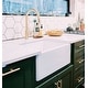 preview thumbnail 8 of 12, Austen Crisp White Fireclay 24" Single Bowl Farmhouse Apron Front Undermount Kitchen Sink and Drain
