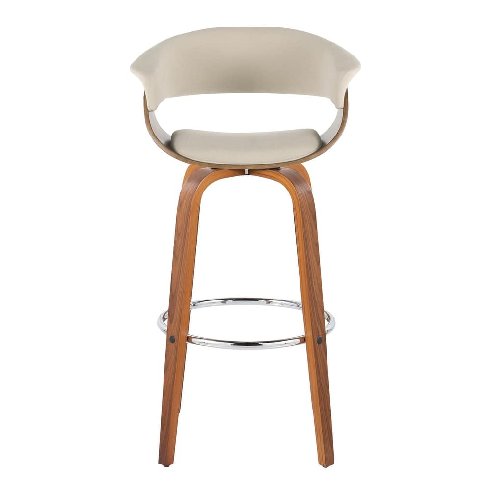 Carson Carrington Sauda 30" Fixed-Height Bar Stool with Bent Wood Legs (Set of 2)