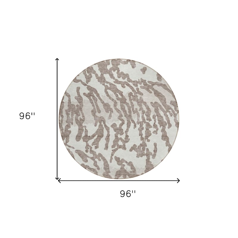 HomeRoots Animal Print Transitional Rectangle Outdoor Rug