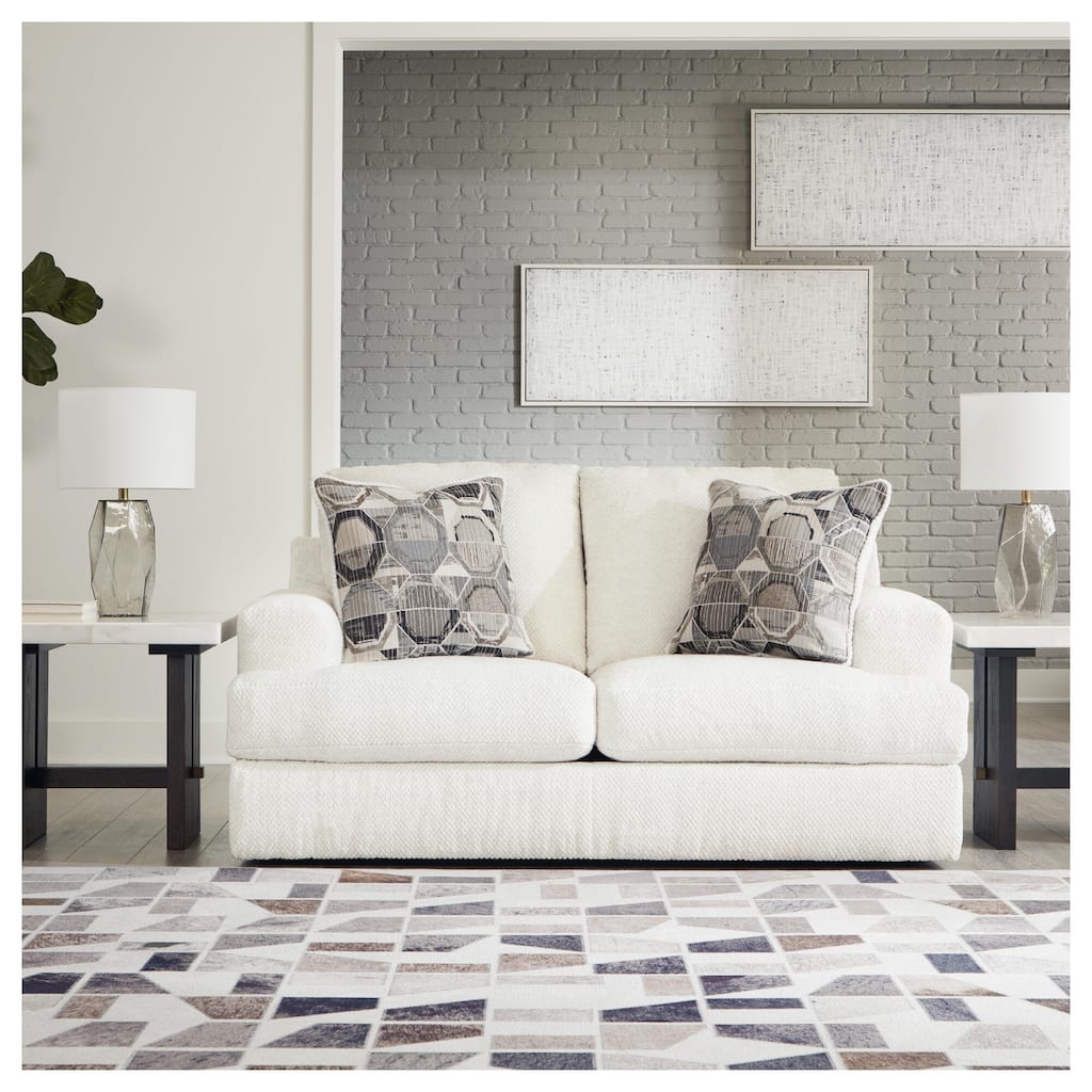 Signature Design by Ashley Karinne White Loveseat - 70"W x 41"D x 39"H