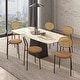 preview thumbnail 16 of 92, Leisuremod Euston Modern Velvet/Leather Dining Chair - Minimalist Wicker Back Accent Chair for Home Living Room & Kitchen